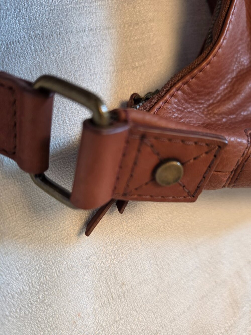 American Leather Co. Brown 100% Genuine Leather Handbag - Picture 7 of 11